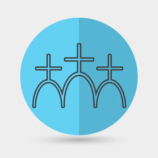 Eglise, icône de la cathédrale — Image vectorielle