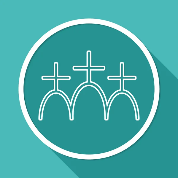 Eglise, icône de la cathédrale — Image vectorielle