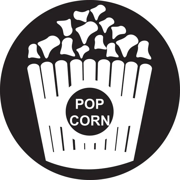 Palomitas de maíz, icono de bocadillo — Vector de stock