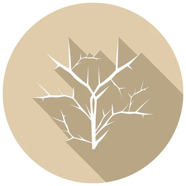 Arbre sec, icône nature — Image vectorielle