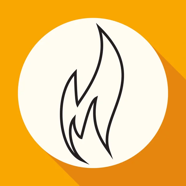 Fuego, icono de llama — Vector de stock