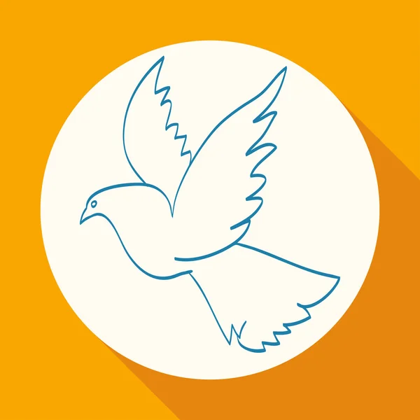 Dove fred, bird icon — Stock vektor