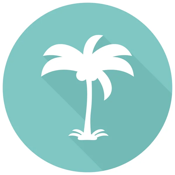 Palmera, Icono de vacaciones — Archivo Imágenes Vectoriales