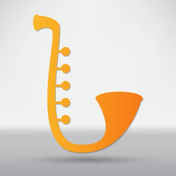 Saxophone, music instrument icon — Stock Vector