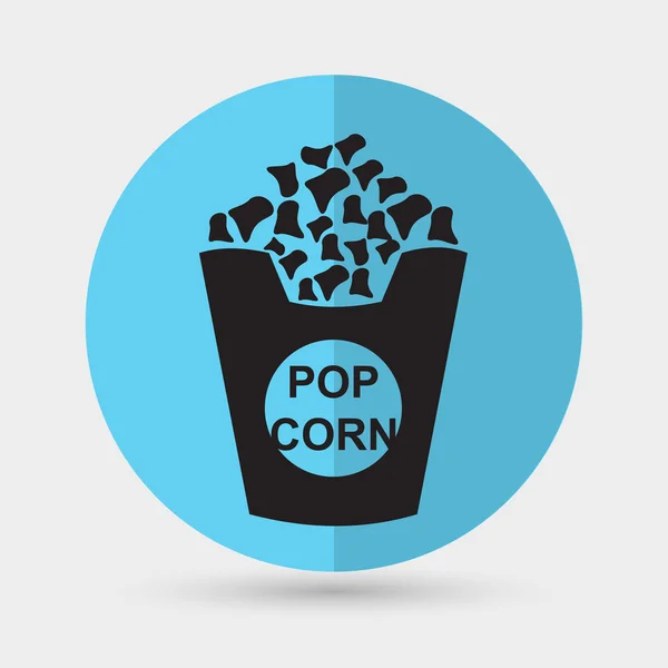 Palomitas de maíz, icono de bocadillo — Vector de stock