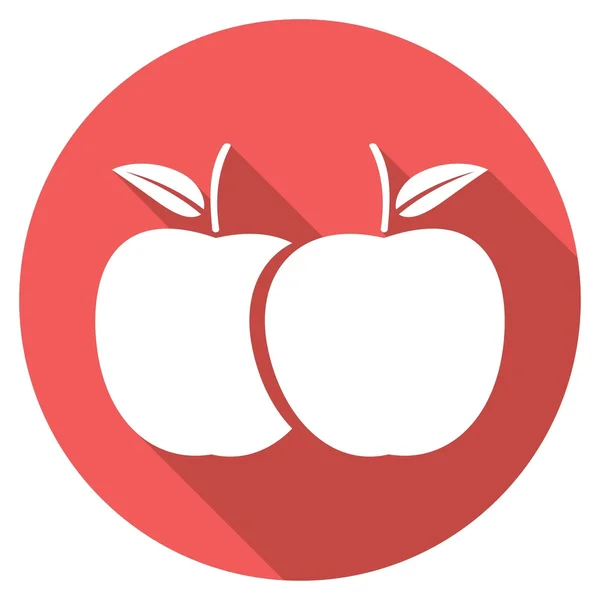 Manzanas, fruta Icono — Archivo Imágenes Vectoriales