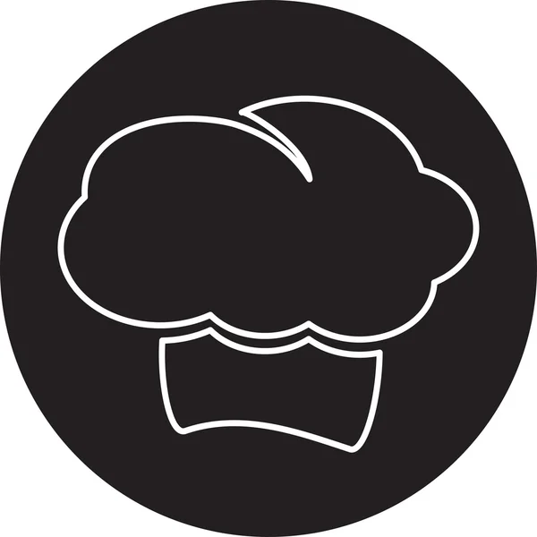 Icono de sombrero de chef, cocina — Archivo Imágenes Vectoriales