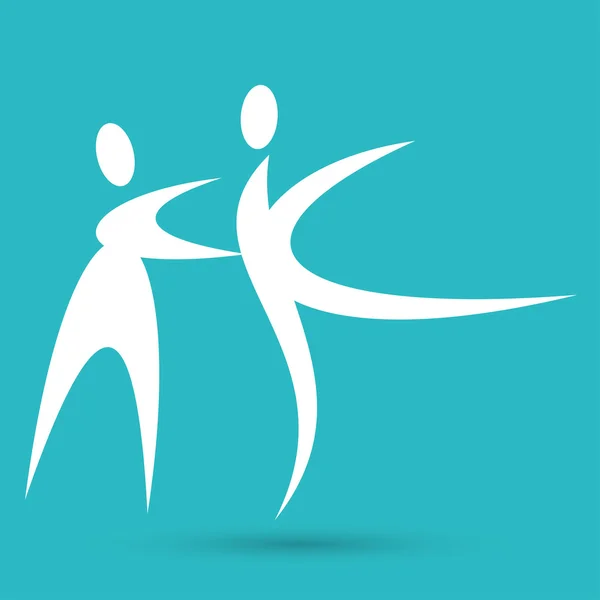 Dancer Couple, Art icon — Stock Vector