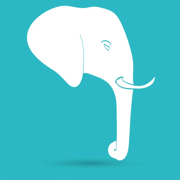 Olifant hoofd pictogram — Stockvector