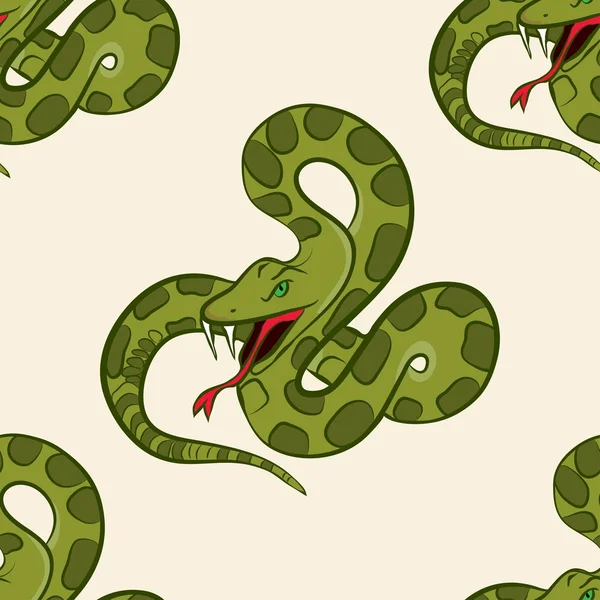 Nahtloses Muster mit Schlange — Stockvektor