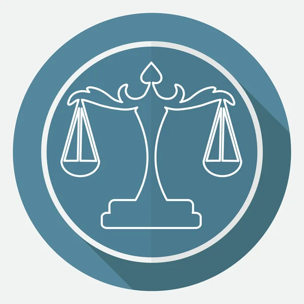 Pictogram van schalen, justitie — Stockvector