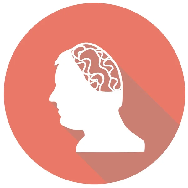 Head with brain, thinking icon — Stock Vector