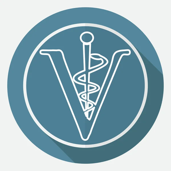 Vétérinaire, icône de la médecine animale — Image vectorielle