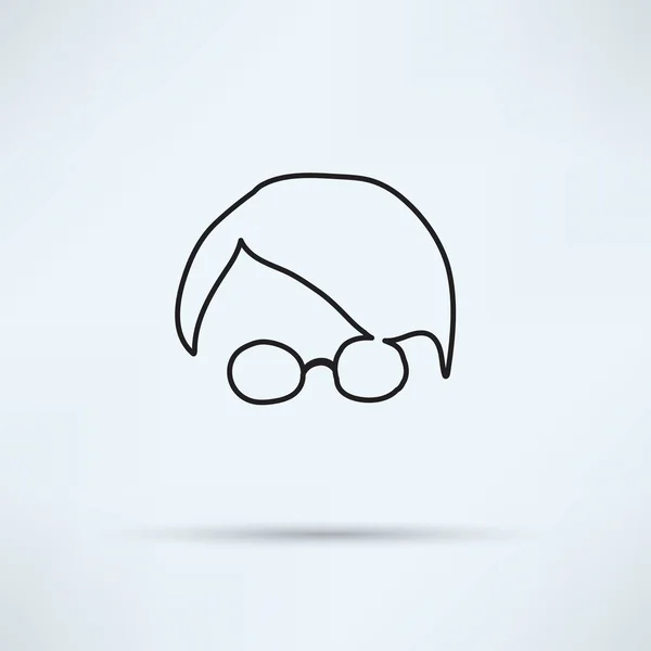 Person in glasses icon — Stock Vector