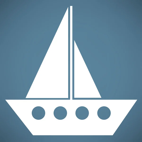 Symbol für Yacht, Segel, Reise — Stockvektor