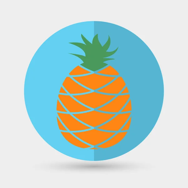Ícone de frutas de abacaxi — Vetor de Stock