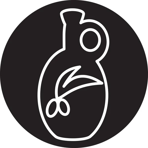 Icône bouteille d'huile d'olive — Image vectorielle