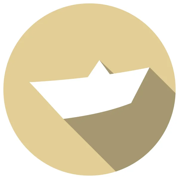 Yacht, barca di carta Icona — Vettoriale Stock