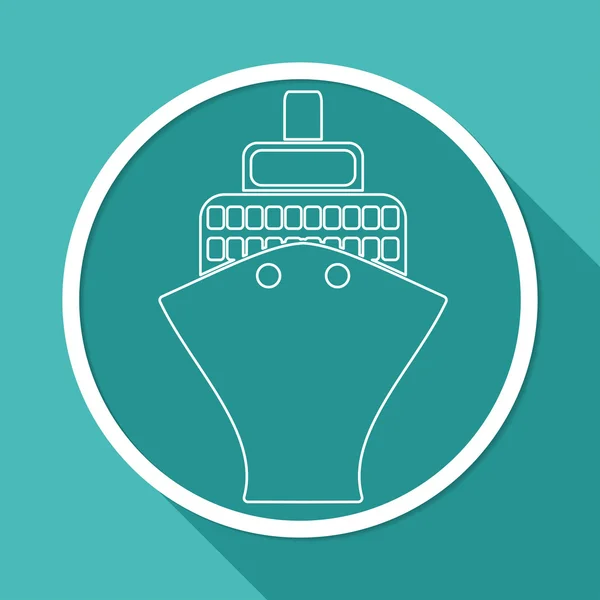 Icona di nave, viaggio, barca — Vettoriale Stock