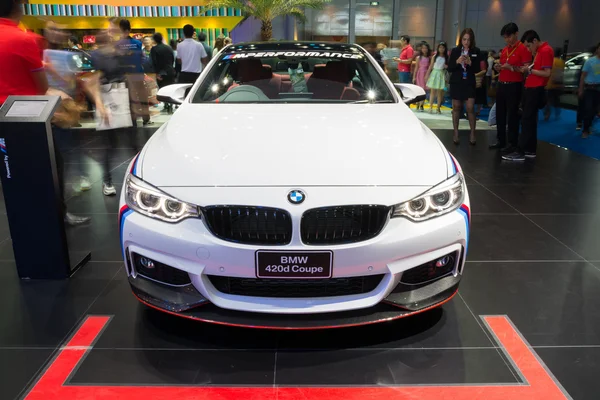 NONTHABURI - MARCH 23: NEW BMW 420d Coupe on display at The 37th — Stock Photo, Image
