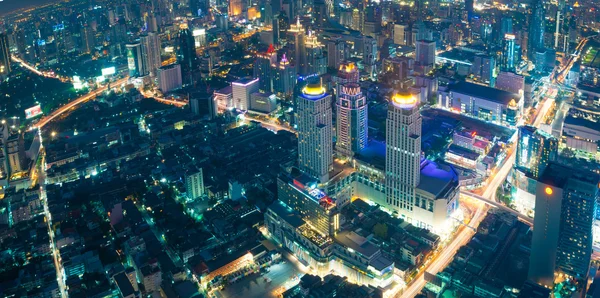 Bangkok gece veya alacakaranlık hava manzara panoramik görünüm