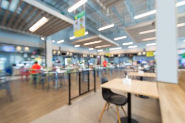 Alışveriş merkezindeki ya da mağazadaki Gıda Adliyesi 'nde ışık bokeh' inin soyut Görüntü arkaplanı.