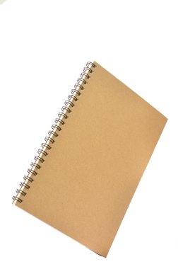 telli defter kitap ya da defter üzerinde beyaz izole