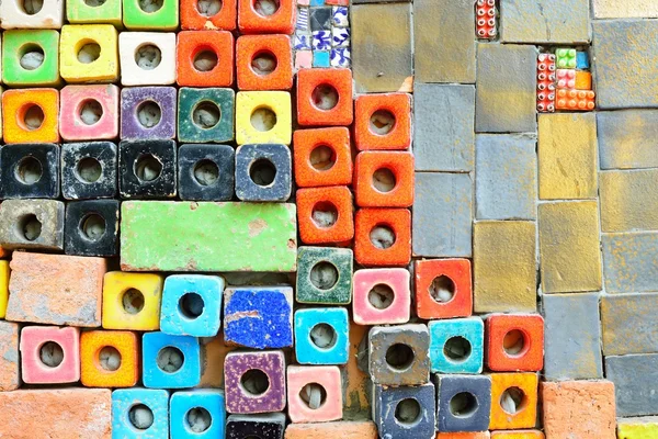 Carreaux de céramique colorés motifs fond . — Photo