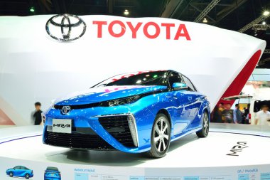 Bangkok - 26 Mart: Toyota Mirai, hidrojen motor araç, d