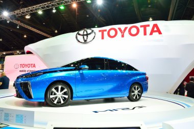 Bangkok - 26 Mart: Toyota Mirai, hidrojen motor araç, d