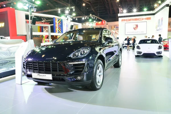 BANGKOK - March 26 : New Porsche Macan, Cross over Car, on DisPl — Stock Photo, Image