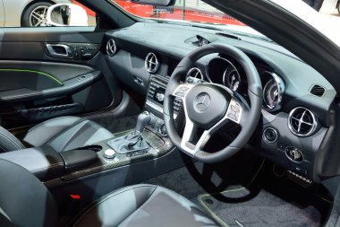 BANGKOK - March 26 : Interior design of Mercedes Benz SLK 200 Ca clipart
