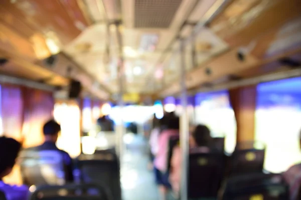 Blur image of People in a Bus — Stock Photo, Image