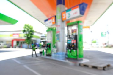 Bulanıklaştırma veya benzin istasyonunun arka plan bulanıklık