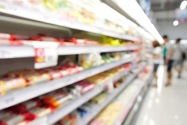 Abstract Blur or Defocus Background of People shopping in Superm — Stock Photo, Image