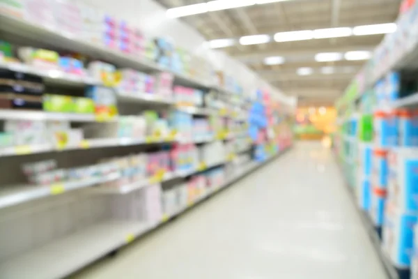 Latar belakang blur supermarket dengan bokeh, Produk Lain-lain sh — Stok Foto
