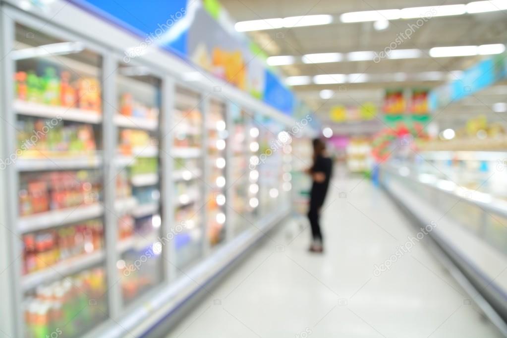 Supermarket blur background with bokeh, Miscellaneous Product sh