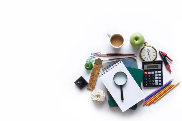 Papelería objetos aislados con espacio —  Fotos de Stock