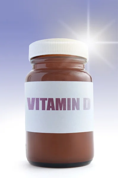 Vaso della medicina della vitamina D — Foto Stock