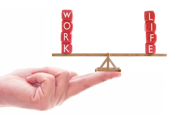 A munka és a magánélet egyensúlyának fogalma — Stock Fotó