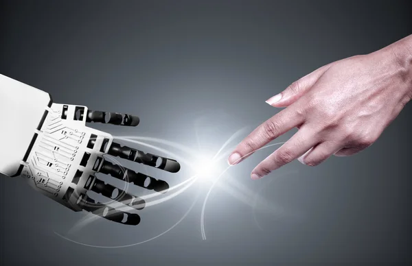 Robot human hand connection