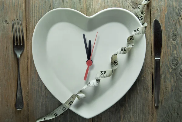 Heart shape plate — Stock Photo, Image