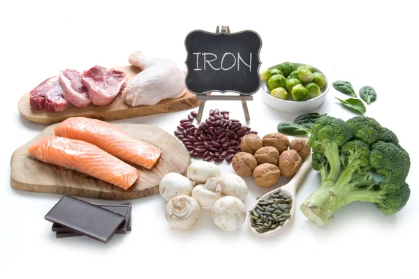 Iron-rich foods collection — Stock Photo, Image