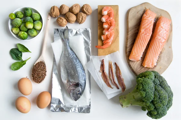 Producten rijk aan omega-3 — Stockfoto