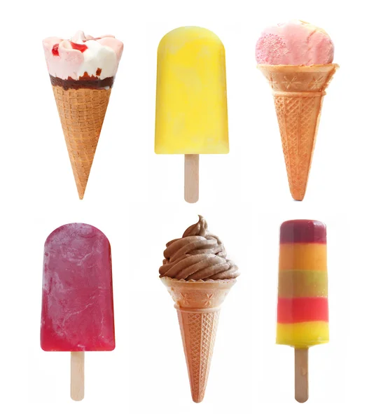 Icecream en popsicle set — Stockfoto