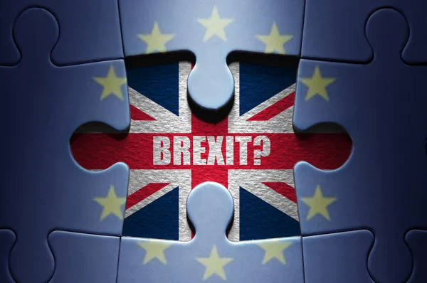 Brexit puzzel concept — Stockfoto
