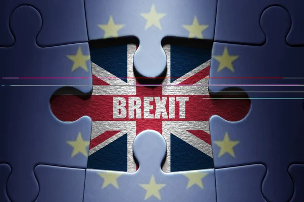 Brexit jigsaw puzzle — Zdjęcie stockowe