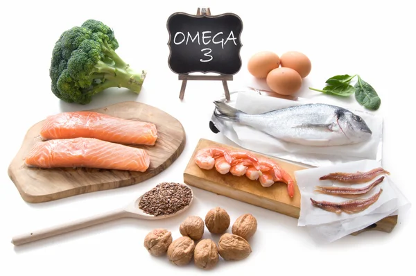 Lebensmittel reich an Omega-3 — Stockfoto