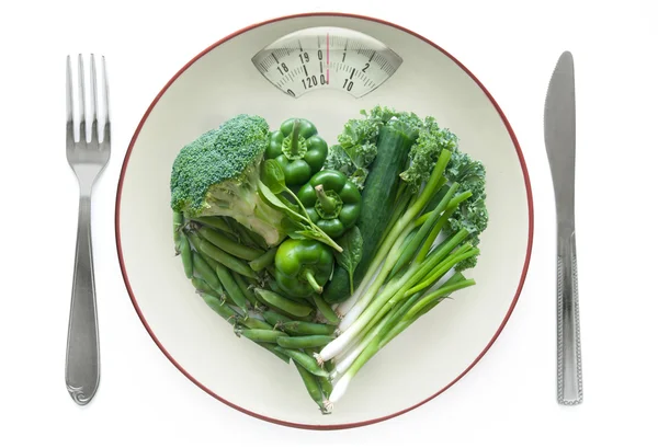 Gröna hälsosam kost — Stockfoto