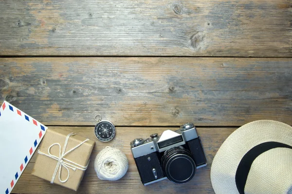 Diferentes objetos de viagem — Fotografia de Stock